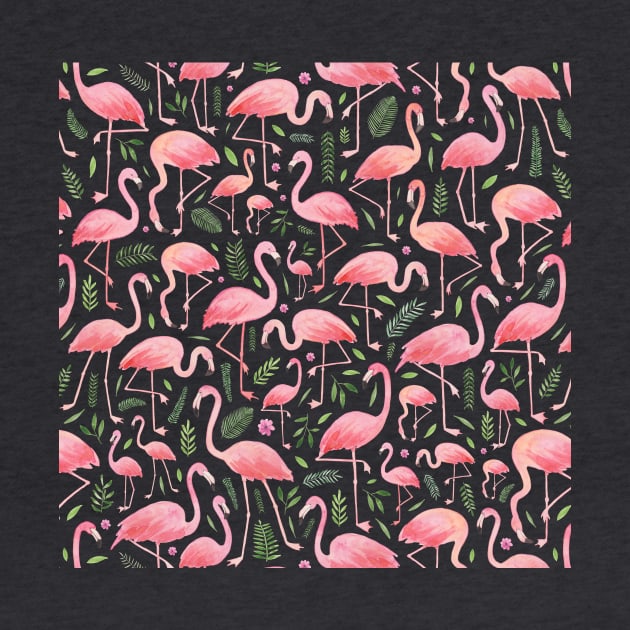 Pink Floral Flamingos! by Elena_ONeill